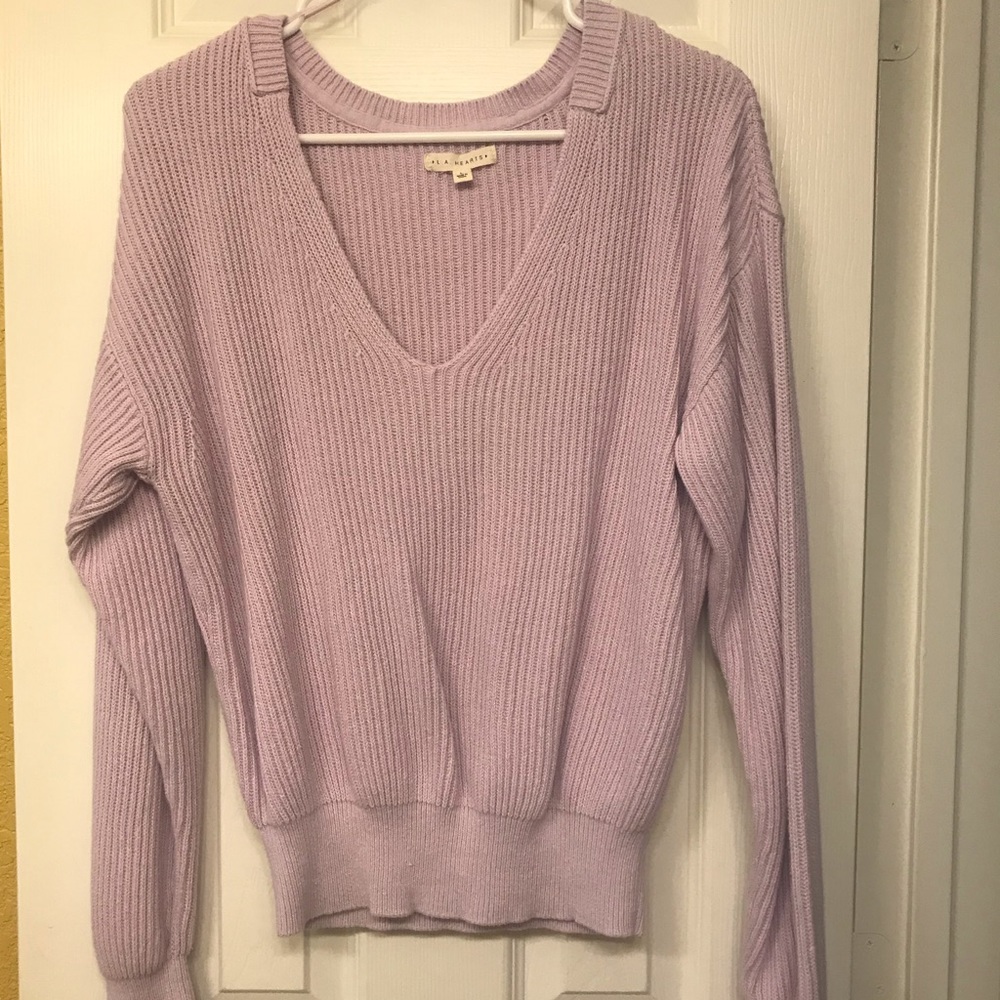 LA Hearts Lavender Sweater